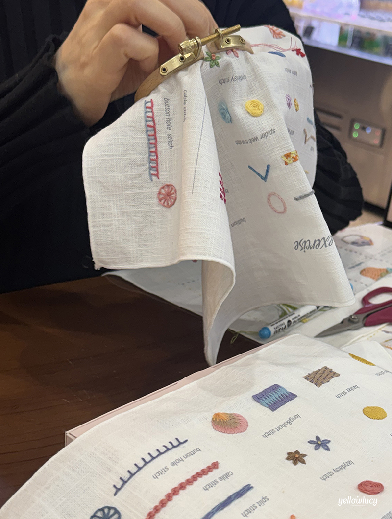 일본수예보급협회 인정 프랑스자수 강사가 진행하는 프랑스자수 수업