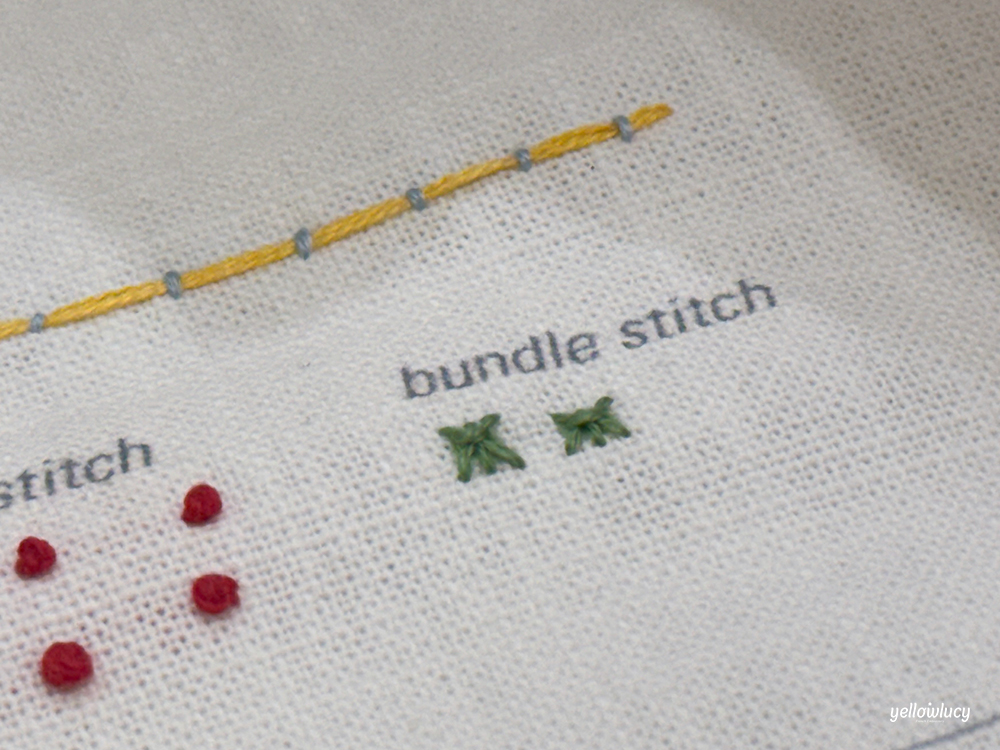 프랑스자수의 기초 번들 스티치 (Bundle Stitch)