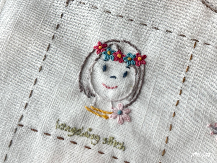 레이지데이지 스티치 (Lazydaisy Stitch) 소녀자수