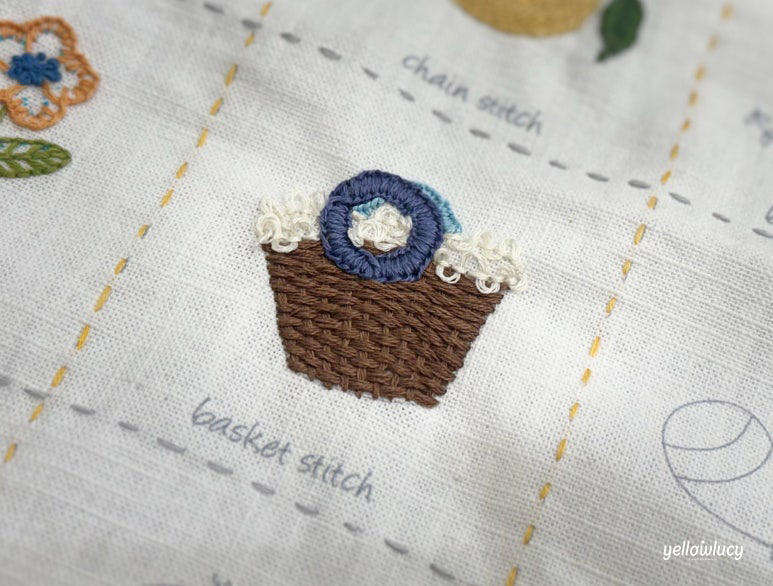 바스켓 스티치 (Basket Stitch) 바구니 자수